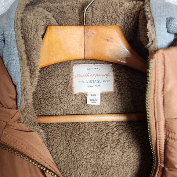 NWT Weatherproof Brown Quilted Vest with High Collar - Picture 5 of 8